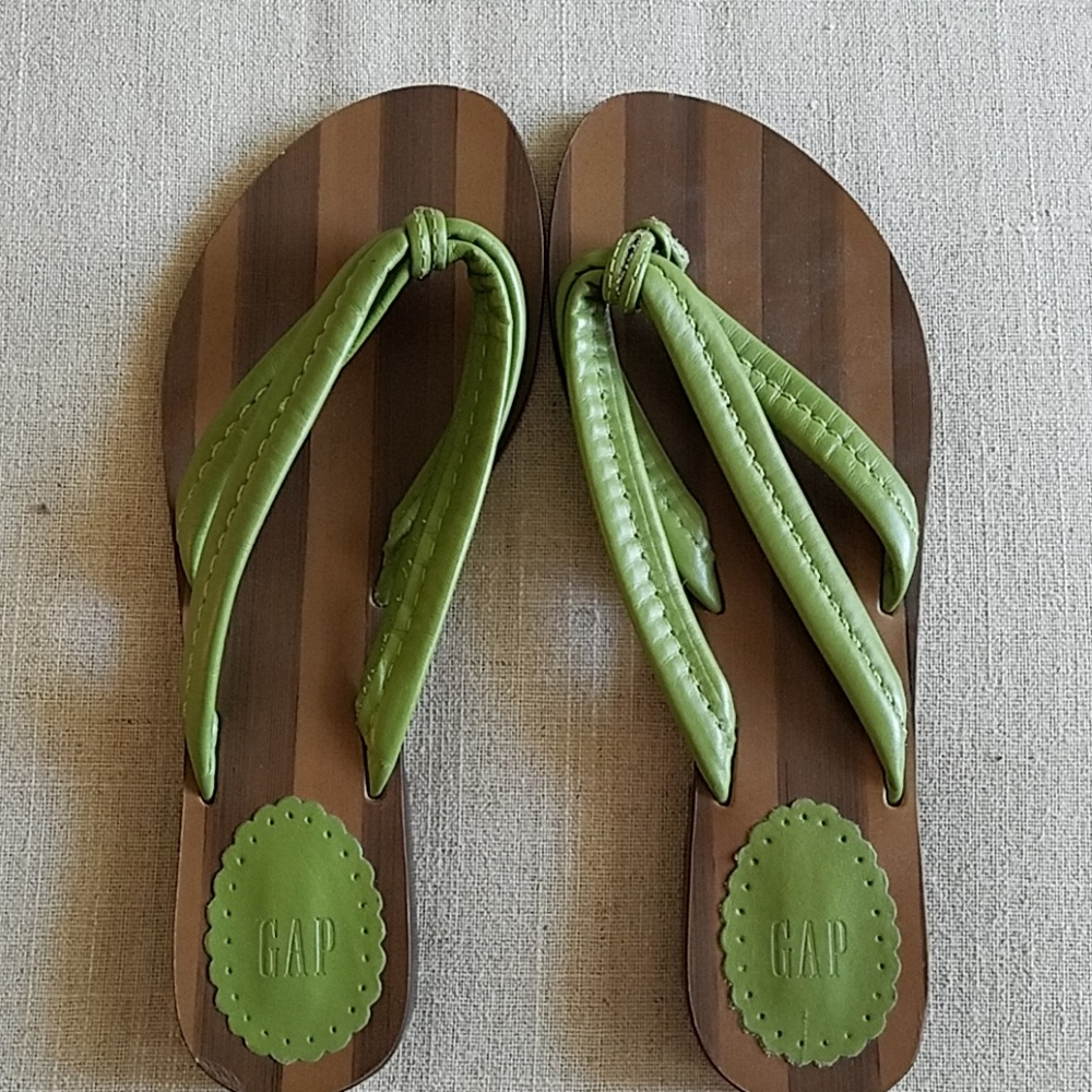 Olive Green Flip Flops